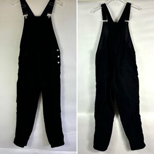 Topshop MOTO black courduroy overalls size 8